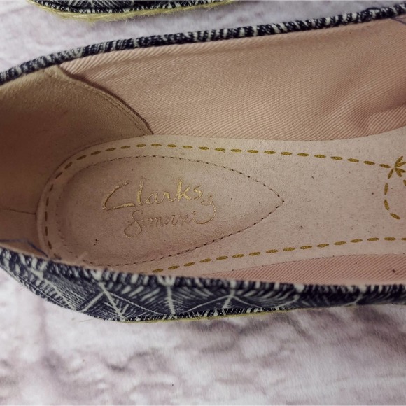 Clarks summer slides shoes flats navy blue white size 8 women's - Picture 8 of 10